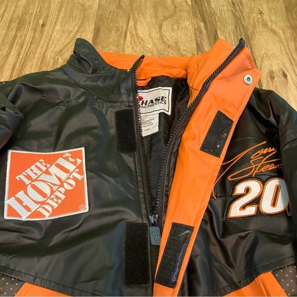 Chase Authentics NASCAR Home Depot Tony Stewart Faux Leather Jacket Mens Large - Picture 7 of 16